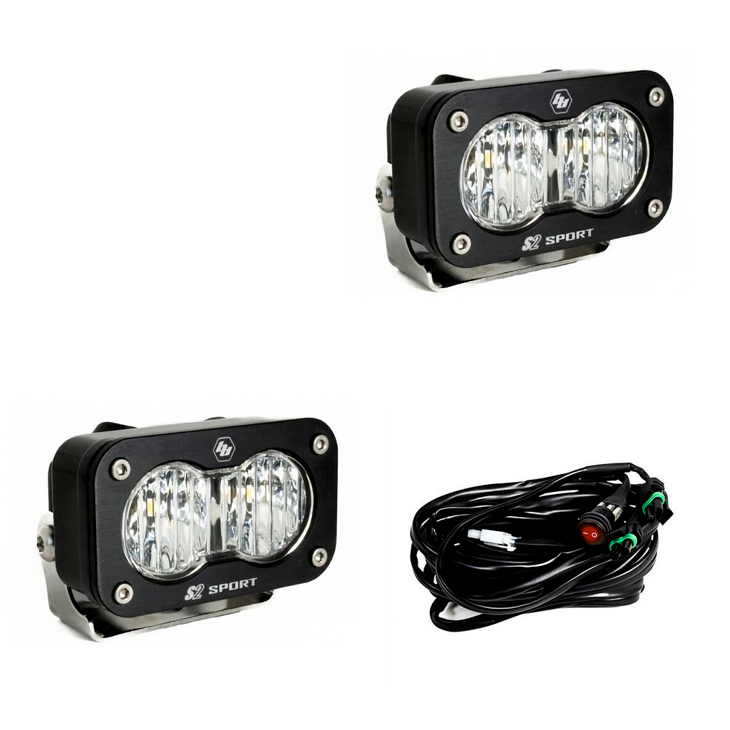 Baja Designs S2 Sport Black LED Auxiliary Light Pod - PAIR