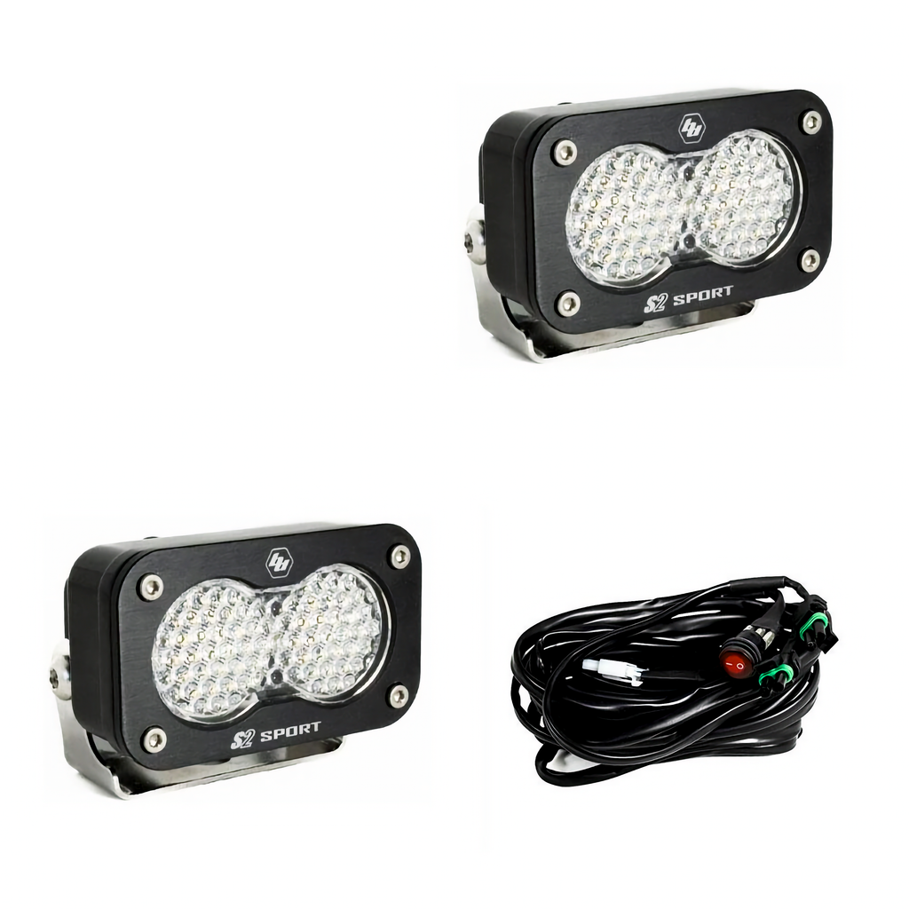 Baja Designs S2 Sport Black LED Auxiliary Light Pod - PAIR
